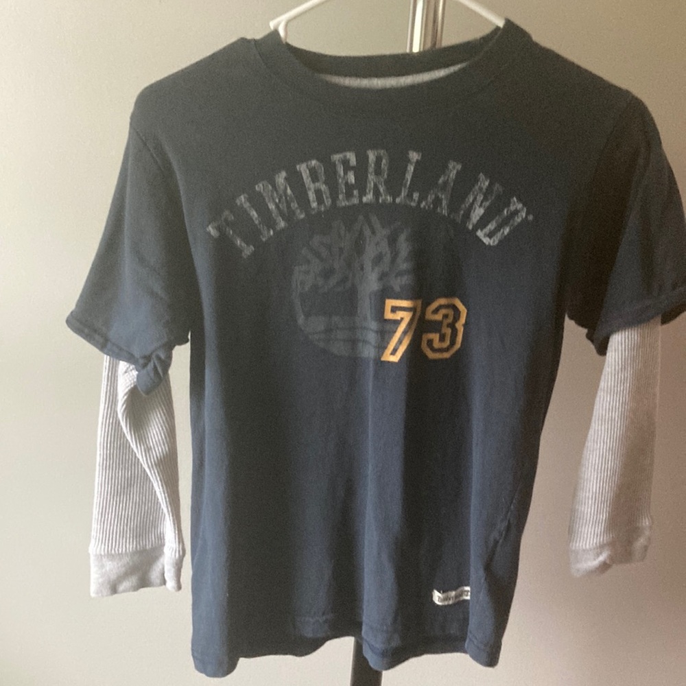 Timberland Boys small long sleeved t shirt navy